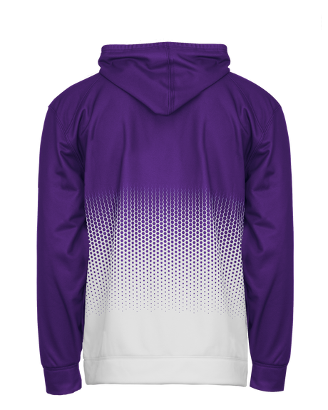Badger Youth Hex 2.0 Perf. Fleece Hoodie Badger