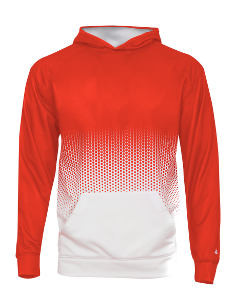 Badger Youth Hex 2.0 Perf. Fleece Hoodie Badger