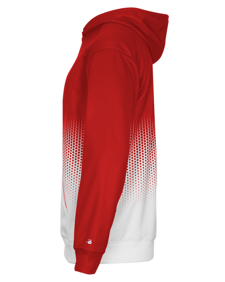 Badger Youth Hex 2.0 Perf. Fleece Hoodie Badger