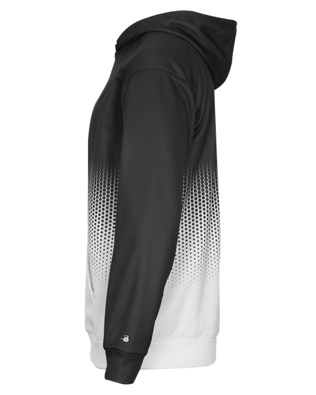 Badger Youth Hex 2.0 Perf. Fleece Hoodie Badger