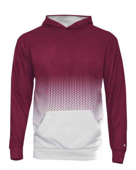 Badger Youth Hex 2.0 Perf. Fleece Hoodie Badger