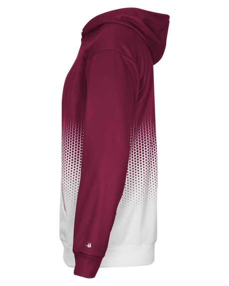 Badger Youth Hex 2.0 Perf. Fleece Hoodie Badger