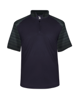 Badger Men's Sport Stripe Short-Sleeve 1/4 Zip Badger