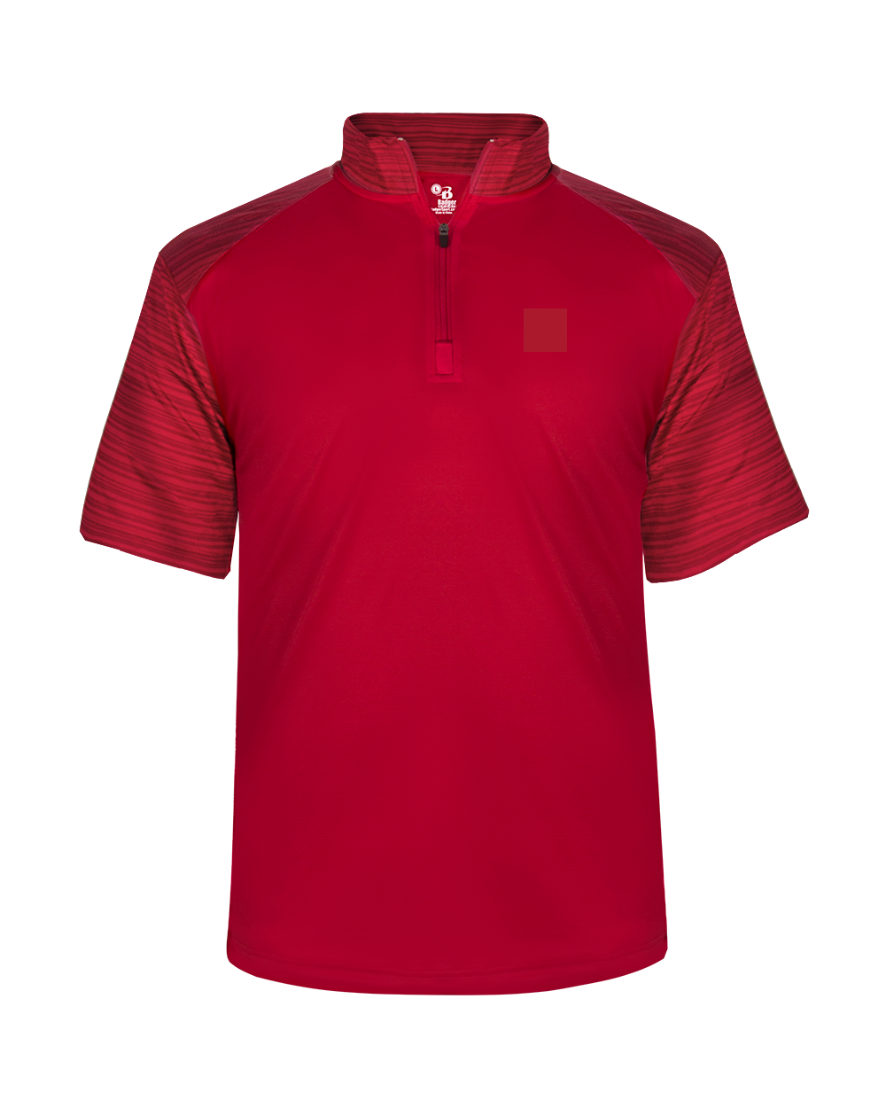 Badger Men's Sport Stripe Short-Sleeve 1/4 Zip Badger