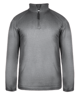 Badger Men's Pro 1/4 Zip Heather Fleece Badger