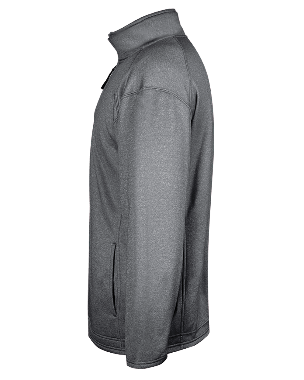 Badger Men's Pro 1/4 Zip Heather Fleece Badger