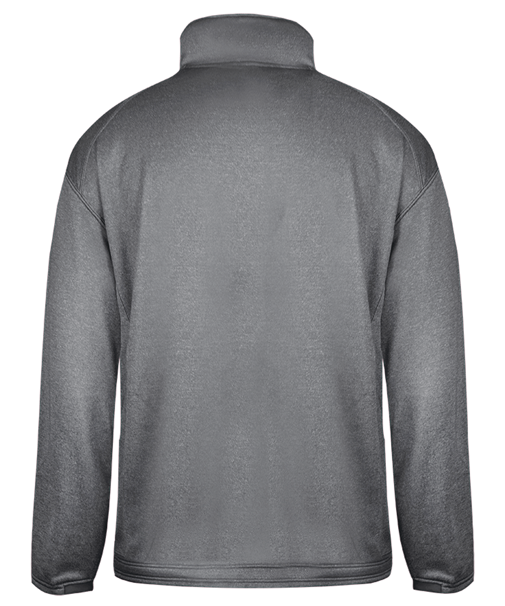 Badger Men's Pro 1/4 Zip Heather Fleece Badger