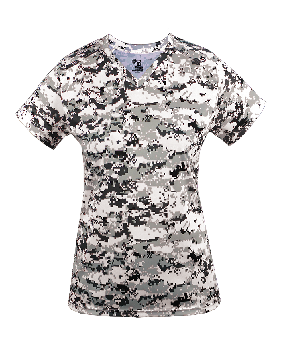 Badger Women's Digital V-Neck Tee Badger