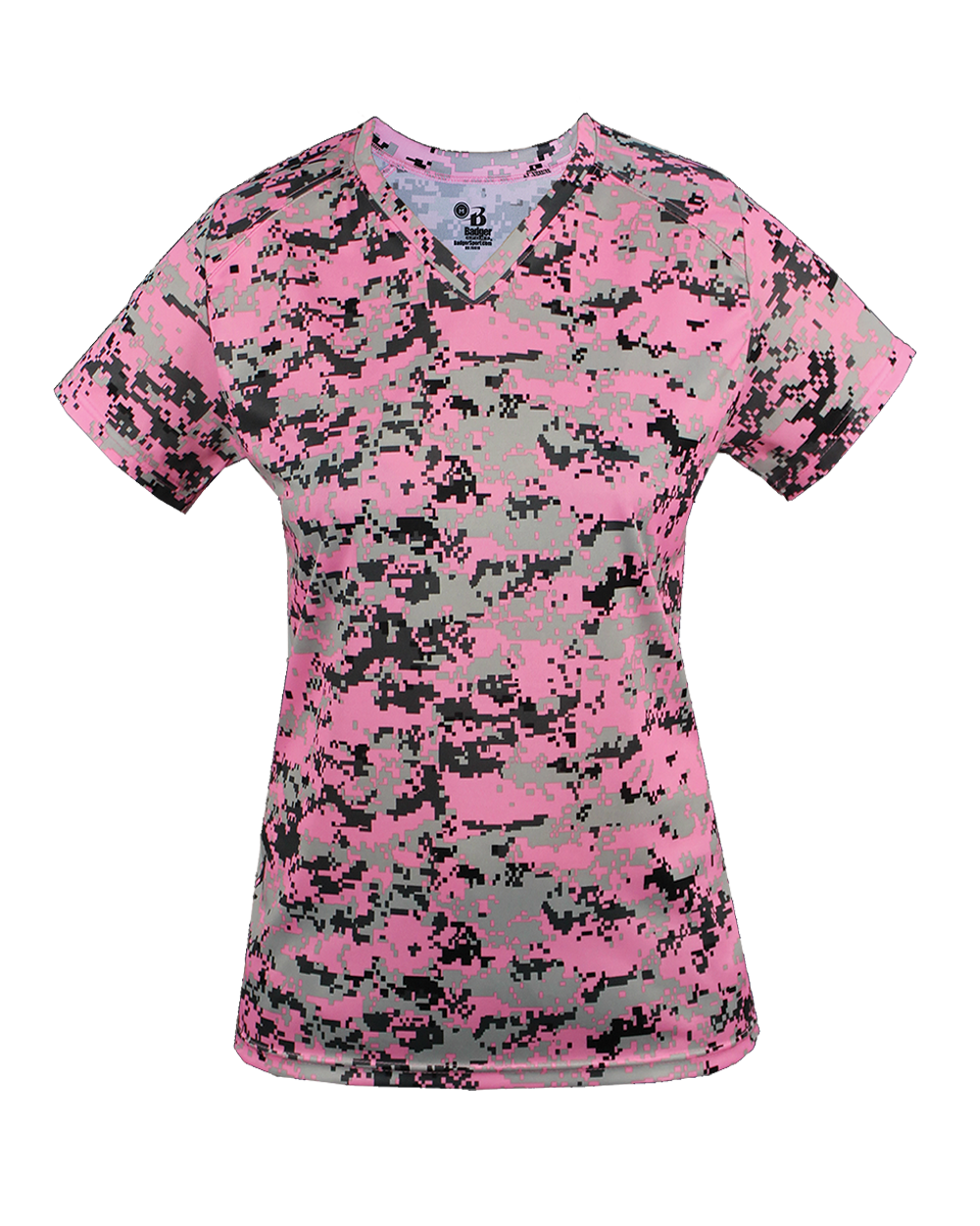 Badger Women's Digital V-Neck Tee Badger