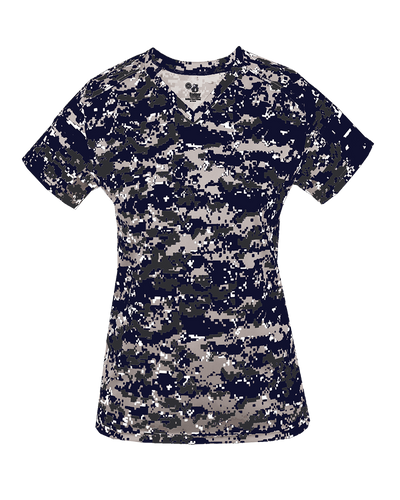 Badger Women's Digital V-Neck Tee