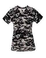Badger Women's Digital V-Neck Tee Badger