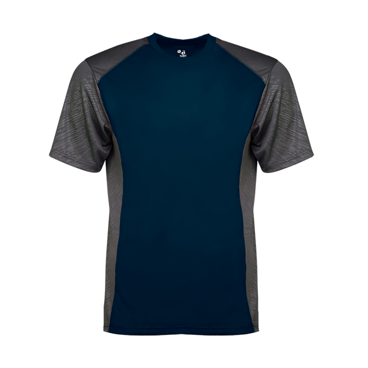 Badger Men's Line Embossed Colorblock Tee Badger