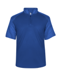 Badger Men's Sport Stripe Short-Sleeve 1/4 Zip Badger
