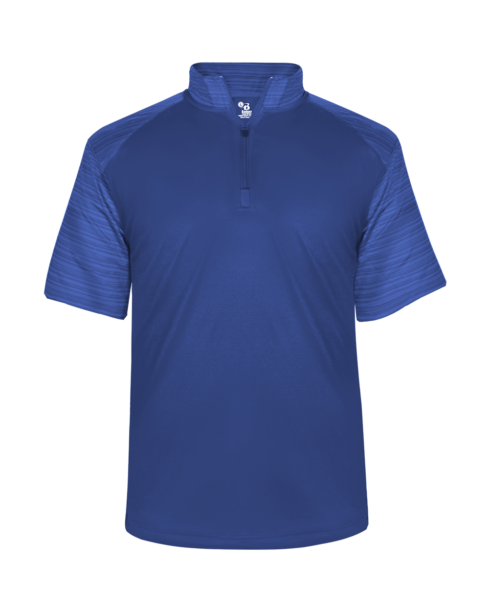 Badger Men's Sport Stripe Short-Sleeve 1/4 Zip Badger