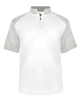 Badger Men's Sport Stripe Short-Sleeve 1/4 Zip Badger