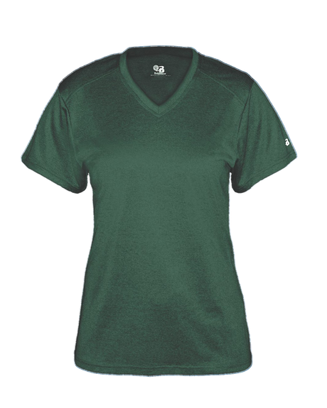 Badger Women's Pro Heather V-Neck Tee Badger