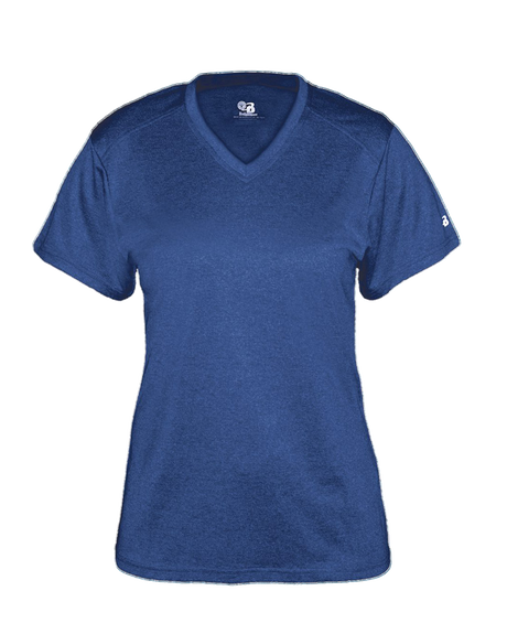 Badger Women's Pro Heather V-Neck Tee Badger