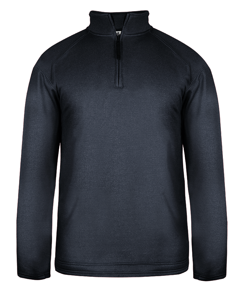 Badger Men's Pro 1/4 Zip Heather Fleece Badger