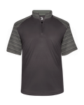 Badger Men's Sport Stripe Short-Sleeve 1/4 Zip Badger