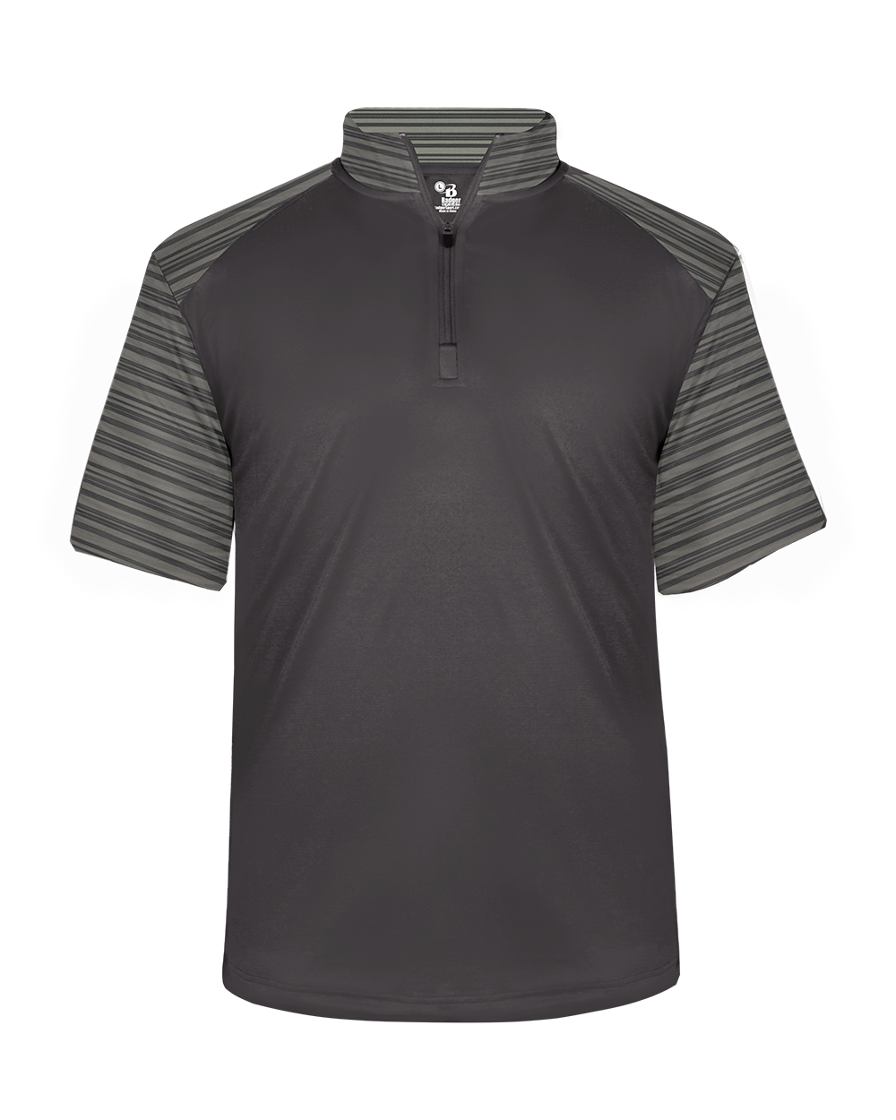 Badger Men's Sport Stripe Short-Sleeve 1/4 Zip Badger