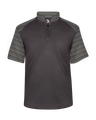 Badger Men's Sport Stripe Short-Sleeve 1/4 Zip Badger