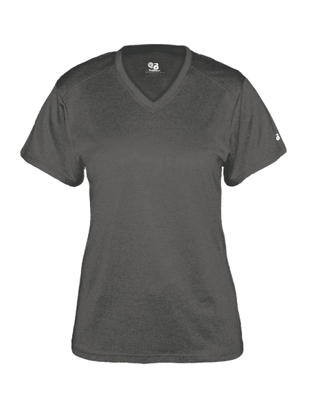 Badger Women's Pro Heather V-Neck Tee Badger