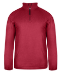 Badger Men's Pro 1/4 Zip Heather Fleece Badger