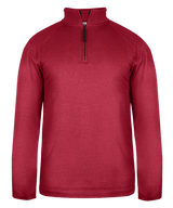 Badger Men's Pro 1/4 Zip Heather Fleece Badger