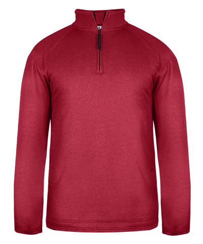 Badger Men's Pro 1/4 Zip Heather Fleece