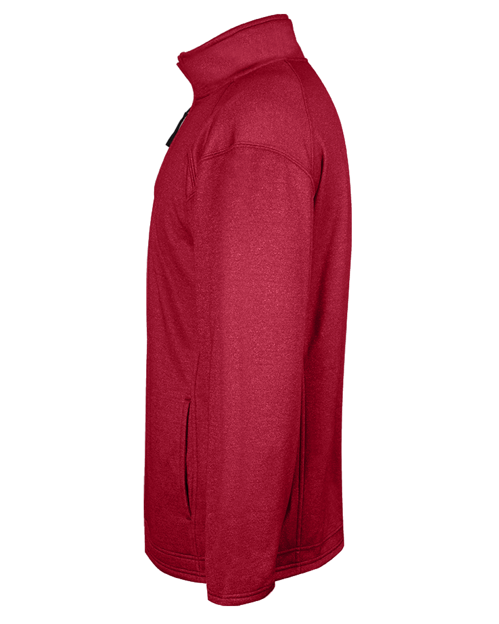 Badger Men's Pro 1/4 Zip Heather Fleece Badger