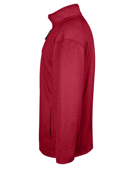 Badger Men's Pro 1/4 Zip Heather Fleece Badger