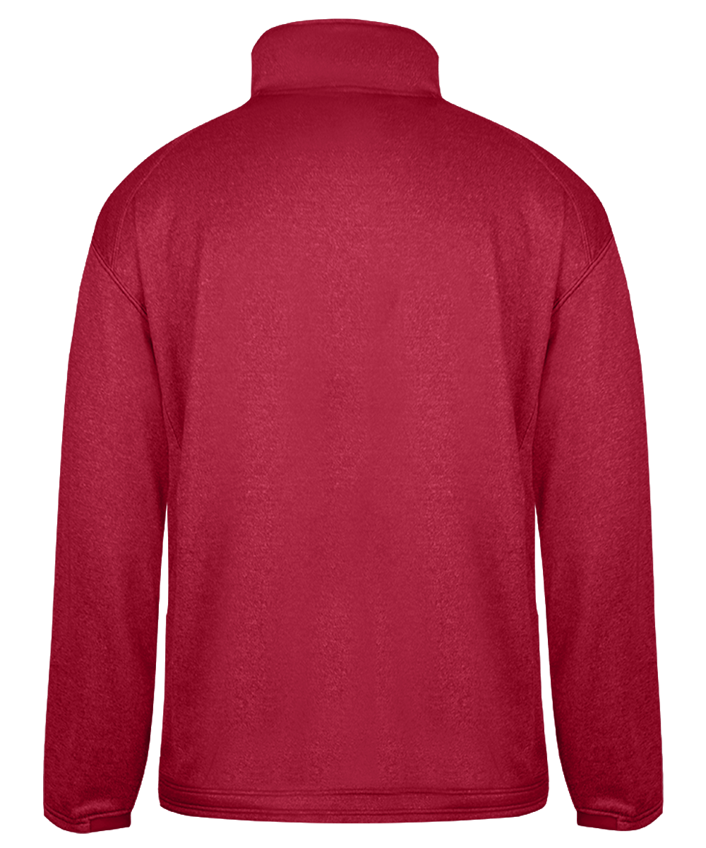 Badger Men's Pro 1/4 Zip Heather Fleece Badger