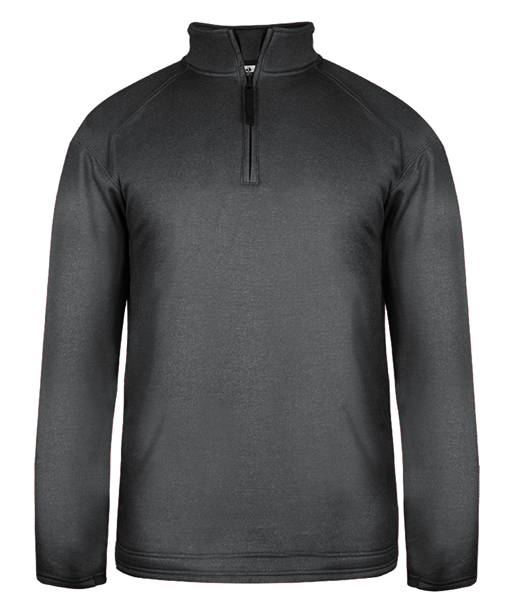 Badger Men's Pro 1/4 Zip Heather Fleece Badger