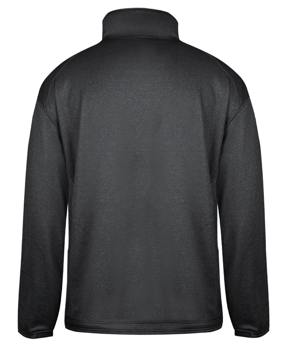 Badger Men's Pro 1/4 Zip Heather Fleece Badger