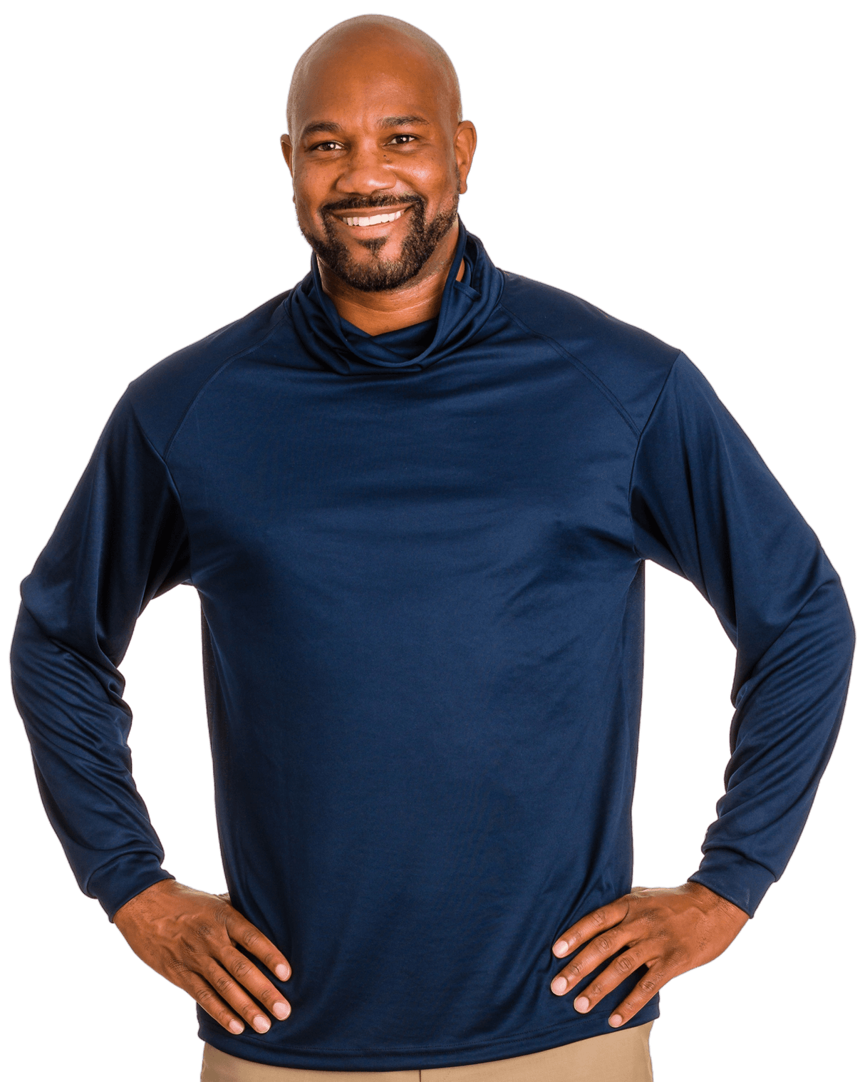 Badger Men's 2B1 Long-Sleeve Performance Tee with Mask Badger