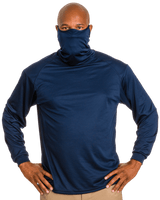 Badger Men's 2B1 Long-Sleeve Performance Tee with Mask Badger