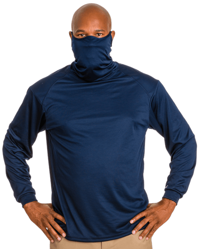 Badger Men's 2B1 Long-Sleeve Performance Tee with Mask