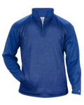 Badger Men's 1/4 Zip Sport Heather Tonal Fleece Badger