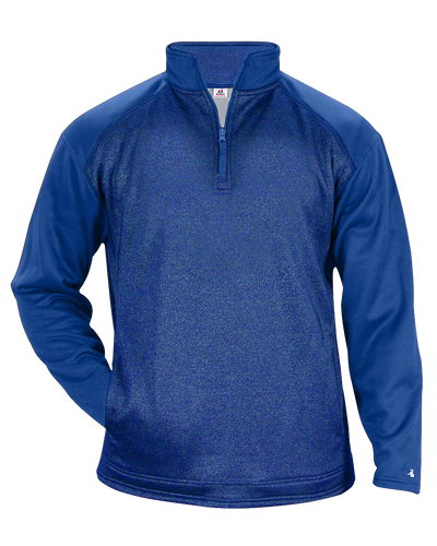 Badger Men's 1/4 Zip Sport Heather Tonal Fleece