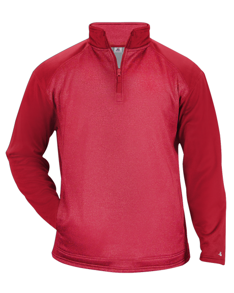 Badger Men's 1/4 Zip Sport Heather Tonal Fleece Badger