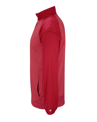 Badger Men's 1/4 Zip Sport Heather Tonal Fleece