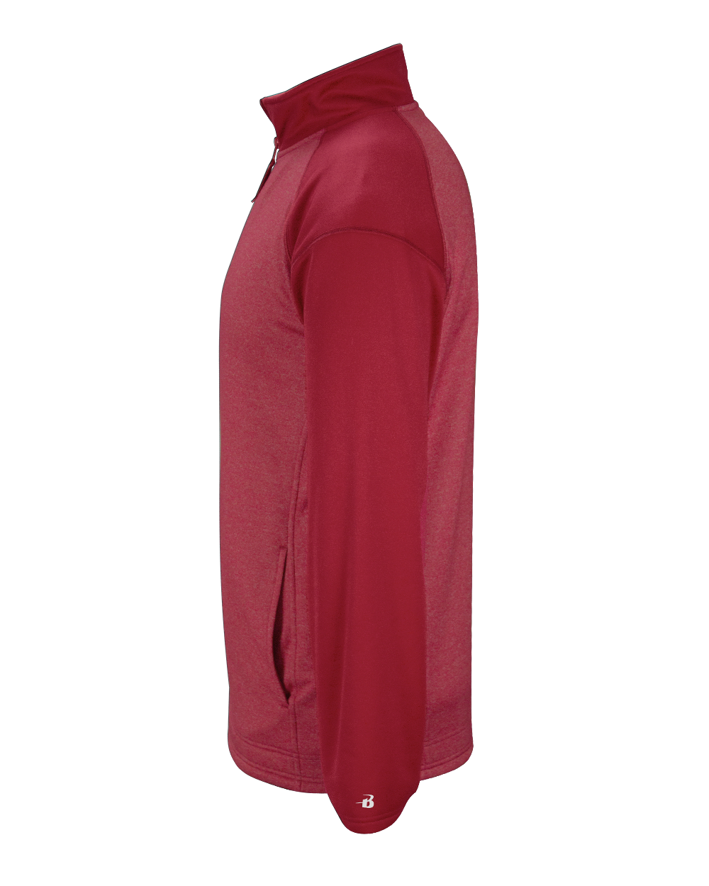 Badger Men's 1/4 Zip Sport Heather Tonal Fleece Badger
