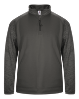 Badger Men's 1/4 Zip Sport Tonal Blend Fleece Badger