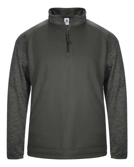 Badger Men's 1/4 Zip Sport Tonal Blend Fleece Badger