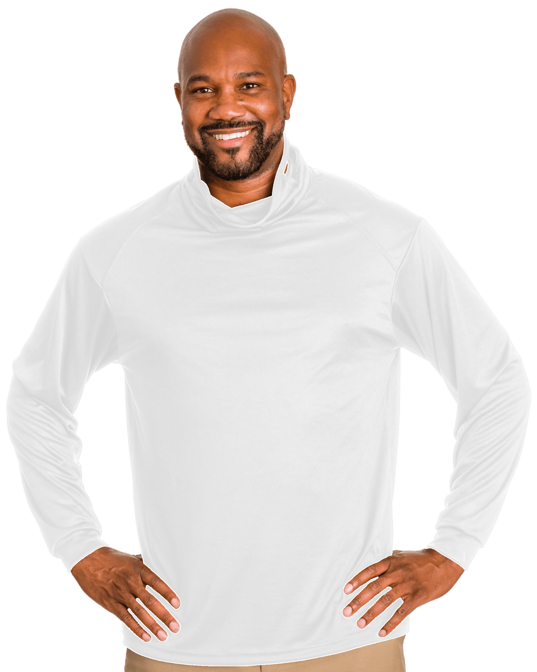 Badger Men's 2B1 Long-Sleeve Performance Tee with Mask Badger