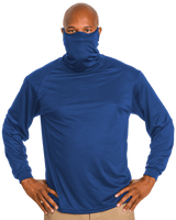 Badger Men's 2B1 Long-Sleeve Performance Tee with Mask Badger