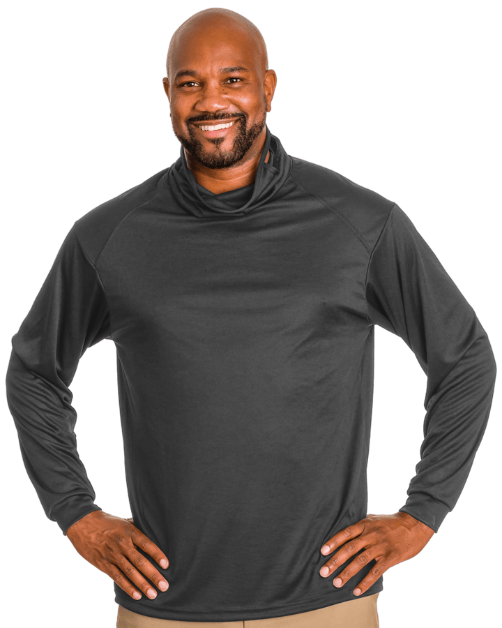 Badger Men's 2B1 Long-Sleeve Performance Tee with Mask Badger