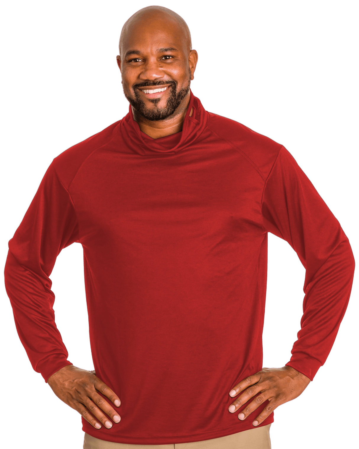 Badger Men's 2B1 Long-Sleeve Performance Tee with Mask Badger