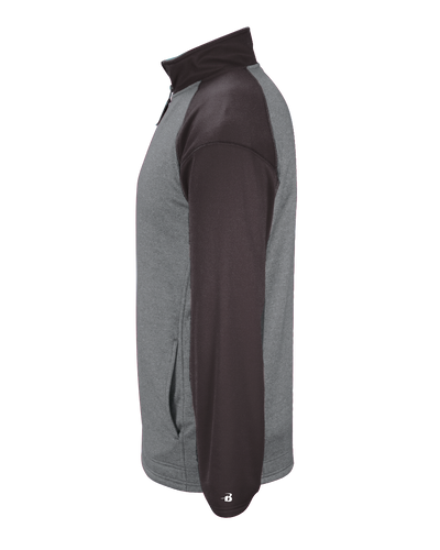 Badger Men's 1/4 Zip Sport Heather Tonal Fleece