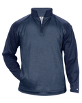Badger Men's 1/4 Zip Sport Heather Tonal Fleece Badger